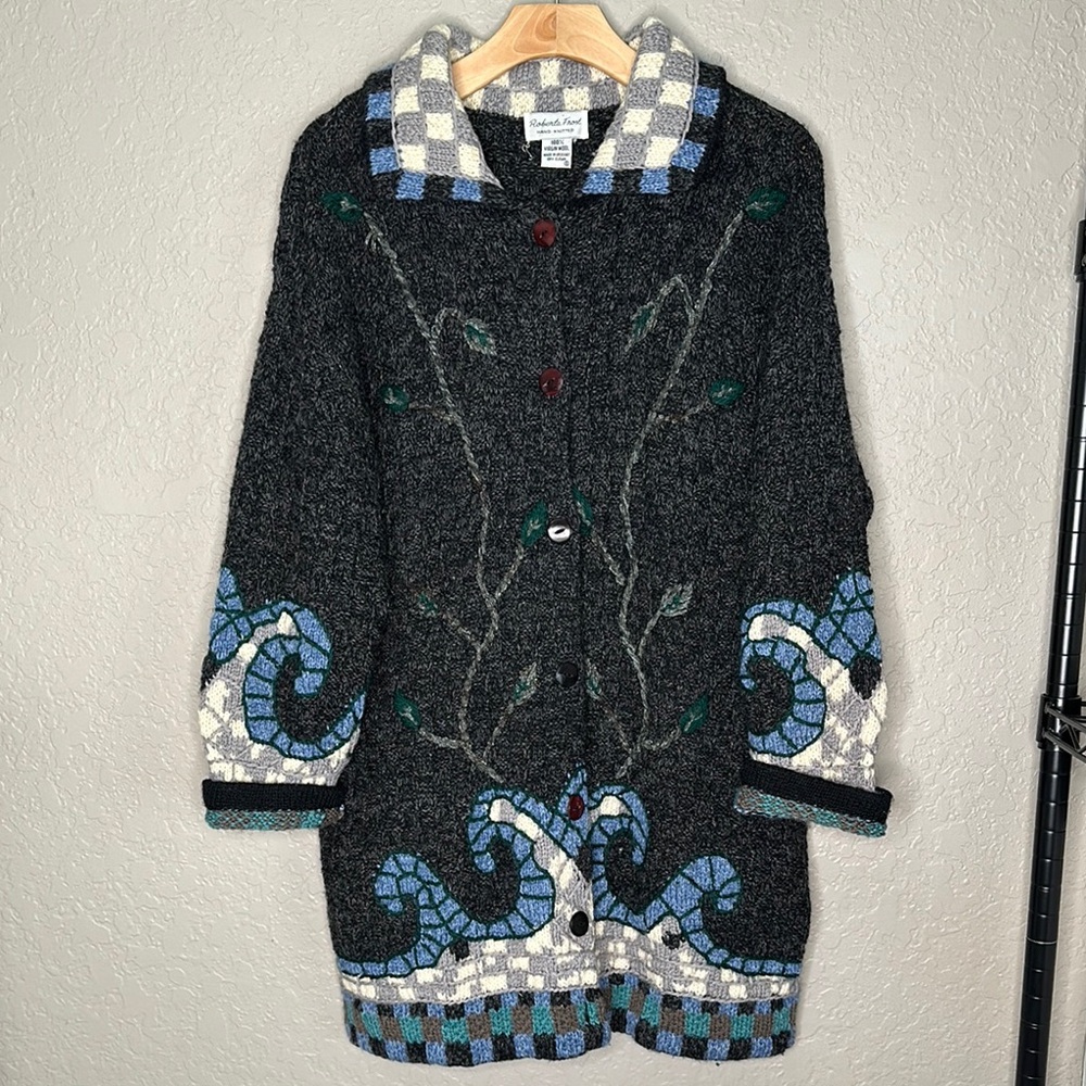 Vintage Roberta Frost hand-knit cardigan